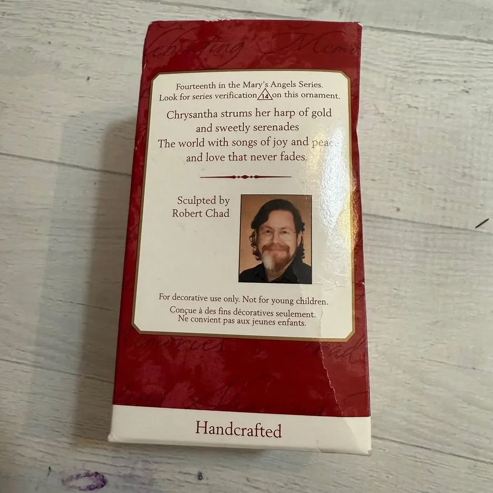 2001 Hallmark Keepsake Christmas Ornament Marys Angels‎ Vintage Box Chrysantha